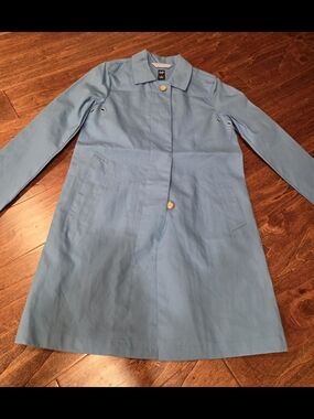 GAP Vintage Powder Blue Women's Trench Coat Sz Small NWOT